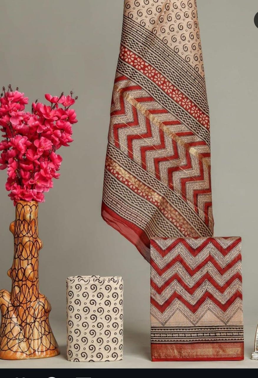 Maheshwari silk suit set