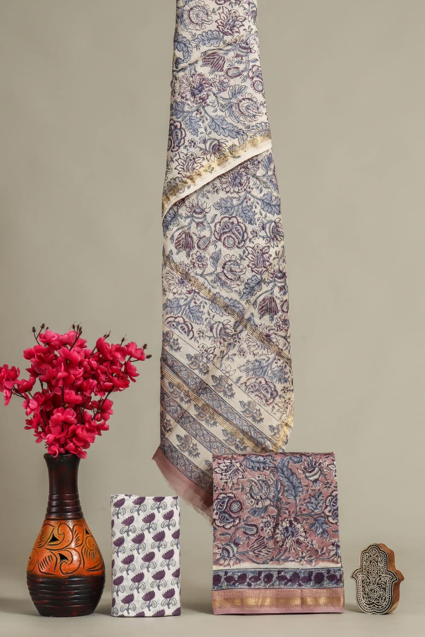 Maheshwari silk suit set