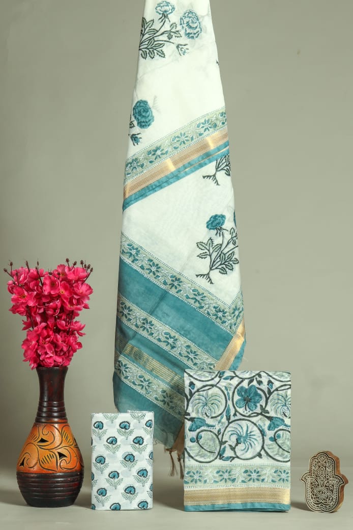 Maheshwari silk suit set