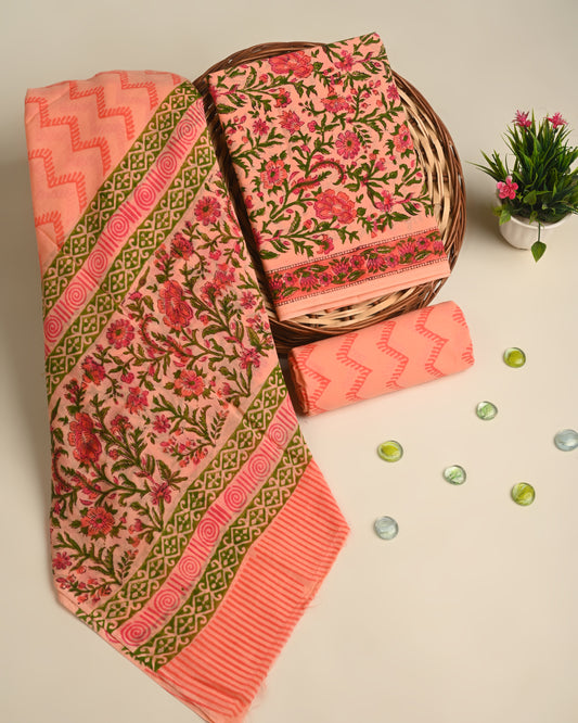 Cotton Suit With Cotton Dupatta